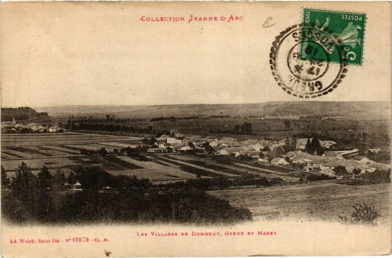 Carte postale ancienne Collection Jeanne d'Arc Le Village de Domremy - Greux et Maxey à Greux