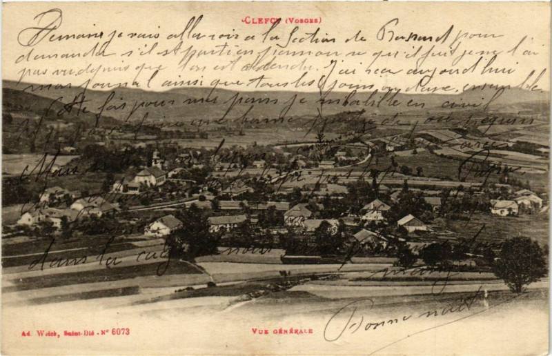 Carte postale ancienne Clefcy vue générale