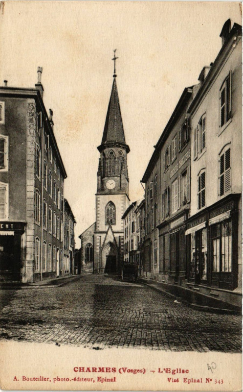 Carte postale ancienne Charmes L'Eglise à Charmes