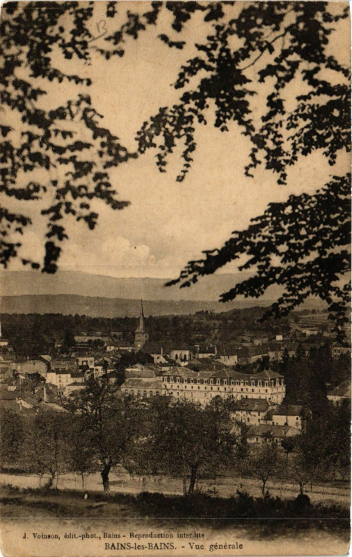 Carte postale ancienne Bains-les-Bains Vue générale