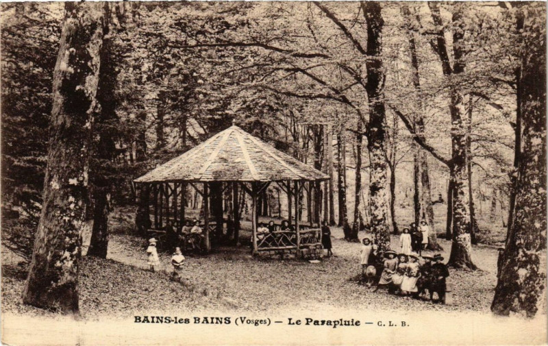 Carte postale ancienne Bains-les-Bains Le Parapluie