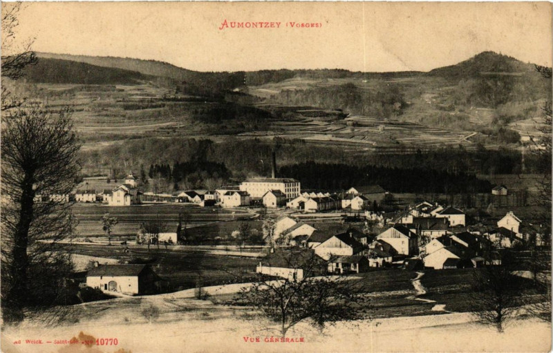 Carte postale ancienne Aumontzey vue générale