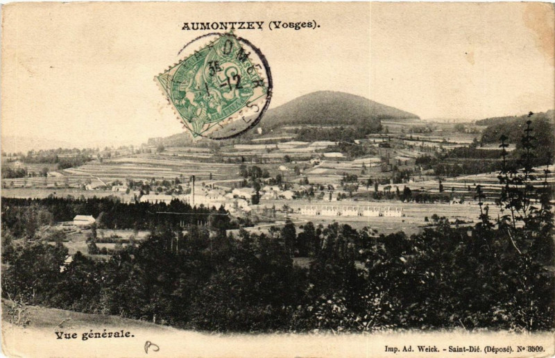 Carte postale ancienne Aumontzey vue générale