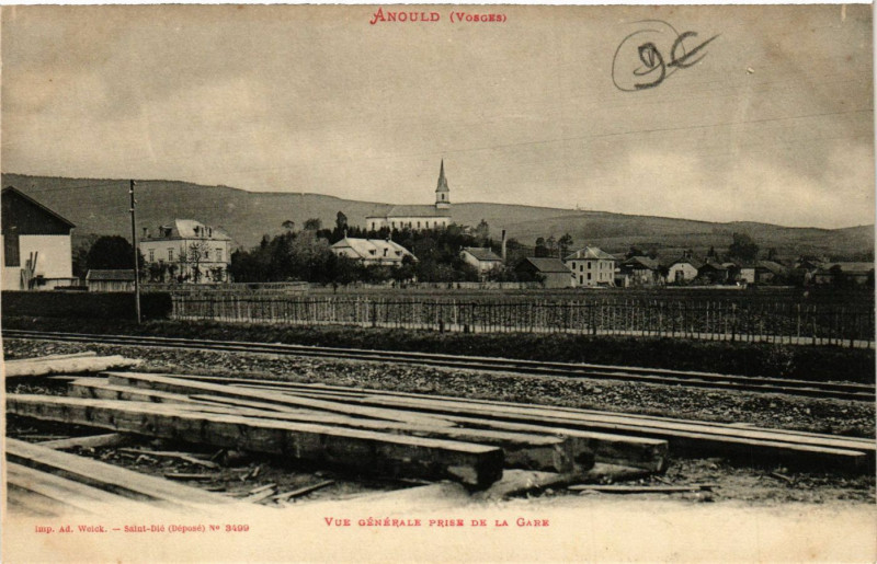 Carte postale ancienne Anould - Vue générale à Anould