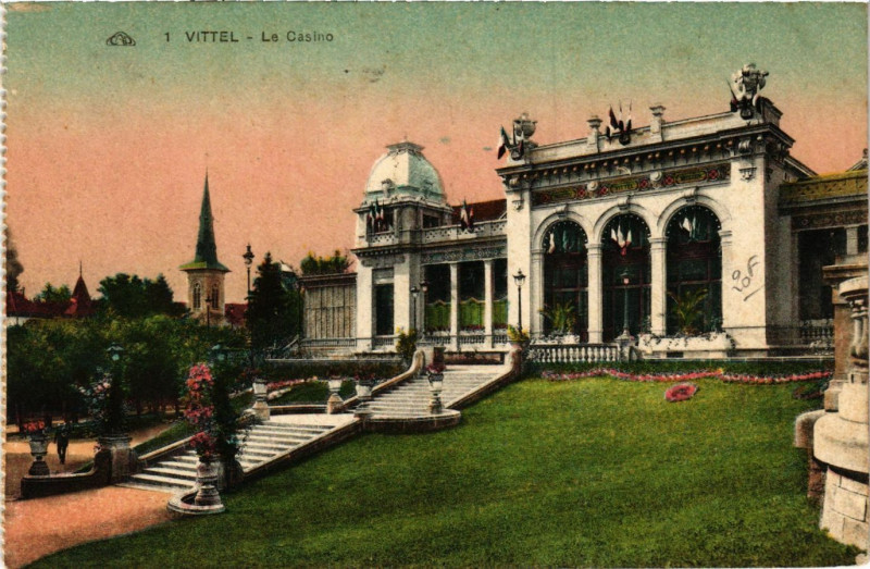 Carte postale ancienne Vittel - Le Casino à Vittel