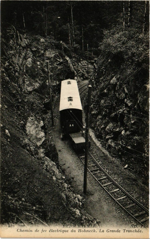 Carte postale ancienne Retournemer - Chemin de fer electrique