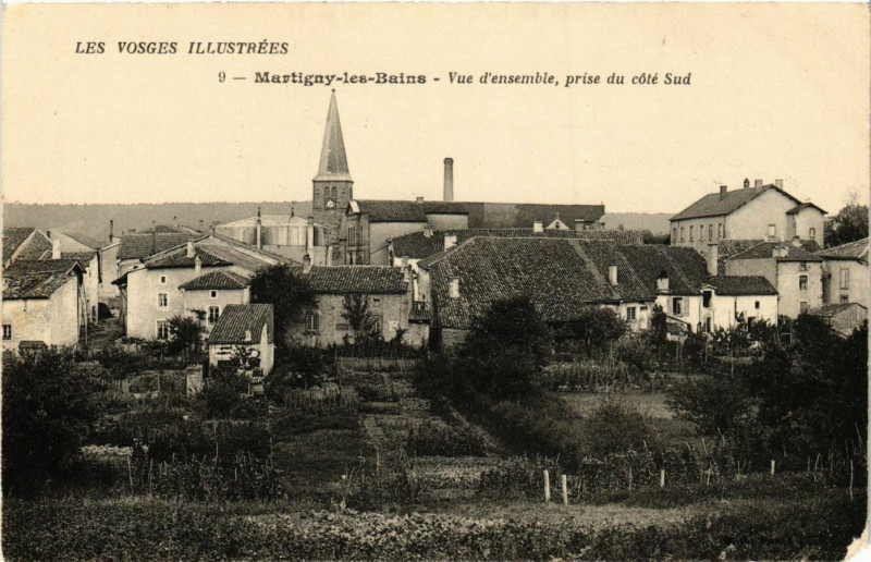 Carte postale ancienne Martigny-les-Bains - Vue d'Ensemble à Martigny-les-Bains