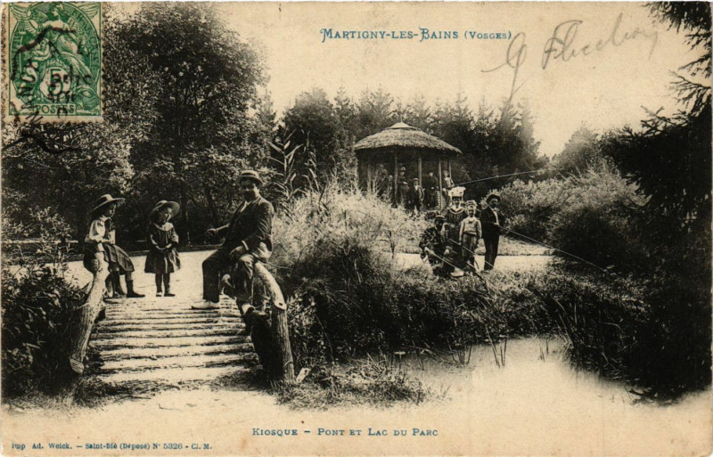 Carte postale ancienne Martigny-les-Bains - Kiosque à Martigny-les-Bains