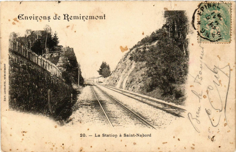 Carte postale ancienne La Station a Saint-Nabord à Saint-Nabord