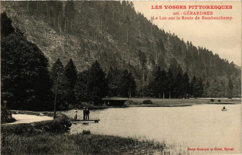 Carte postale ancienne Gerardmer - Le Lac sur la Route à Gérardmer