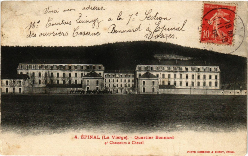 Carte postale ancienne Epinal - Quartier Bonnard à Épinal