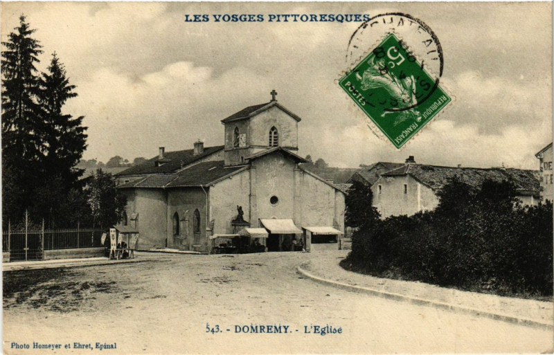 Carte postale ancienne Domremy - L'Eglise