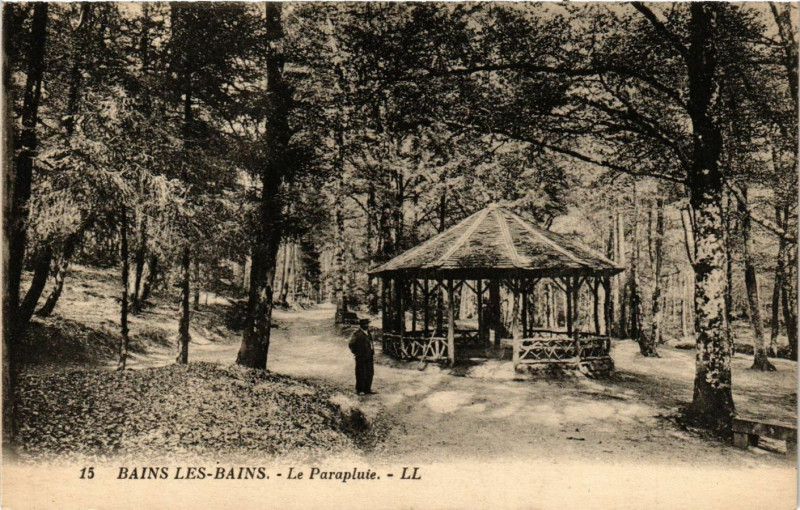 Carte postale ancienne Bains-les-Bains - Le Paraplute