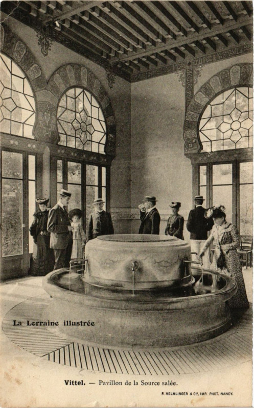 Carte postale ancienne Vittel - Pavillon de la Source à Vittel