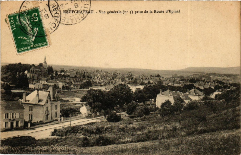 Carte postale ancienne Neufchateau - Vue générale à Neufchâteau