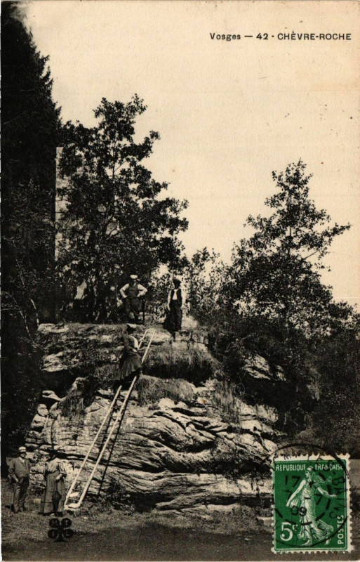 Carte postale ancienne Vosges - Chevre-Roche