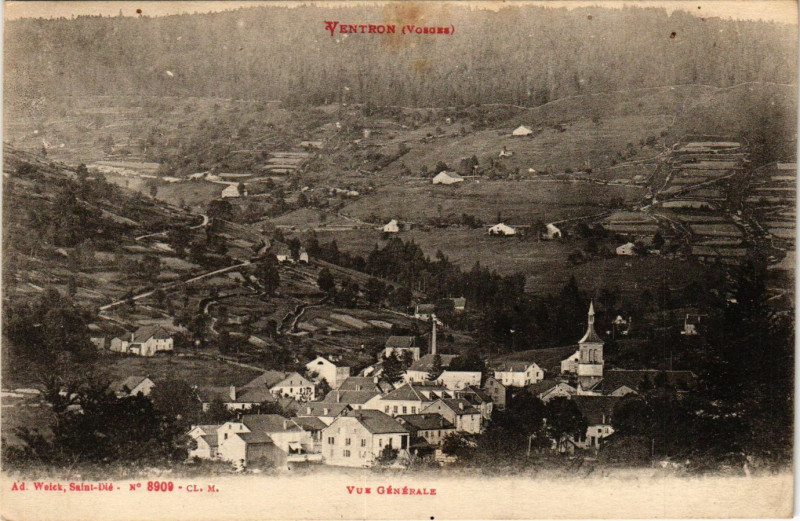 Carte postale ancienne Ventron - Vue générale à Ventron