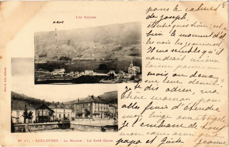 Carte postale ancienne Saulxures - La Mairie