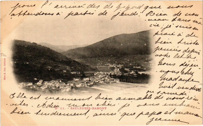 Carte postale ancienne Saulxures - Bamont
