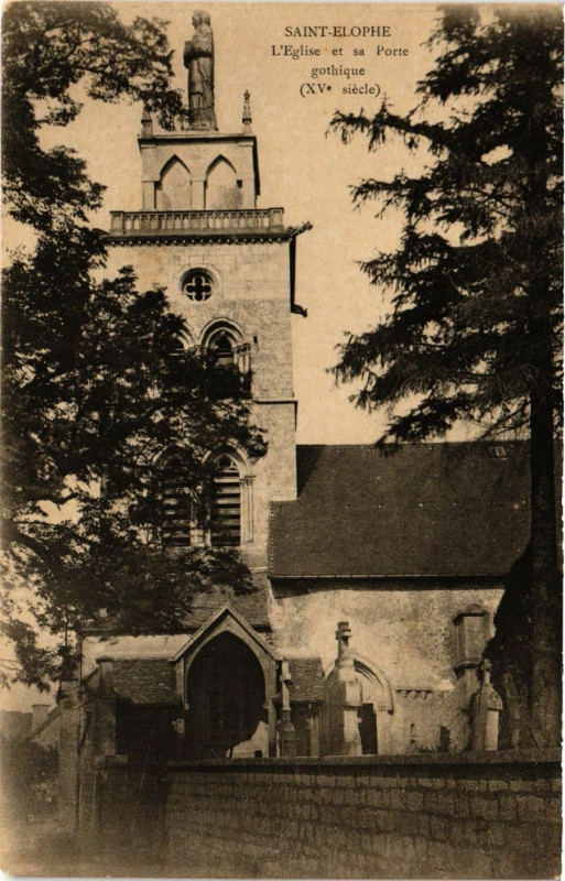 Carte postale ancienne Saint-Elophe - L'Eglise
