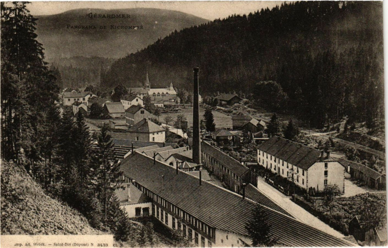 Carte postale ancienne Gerardmer - Panorama de Kichompre à Gérardmer
