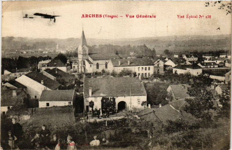 Carte postale ancienne Arches - Vue générale à Arches