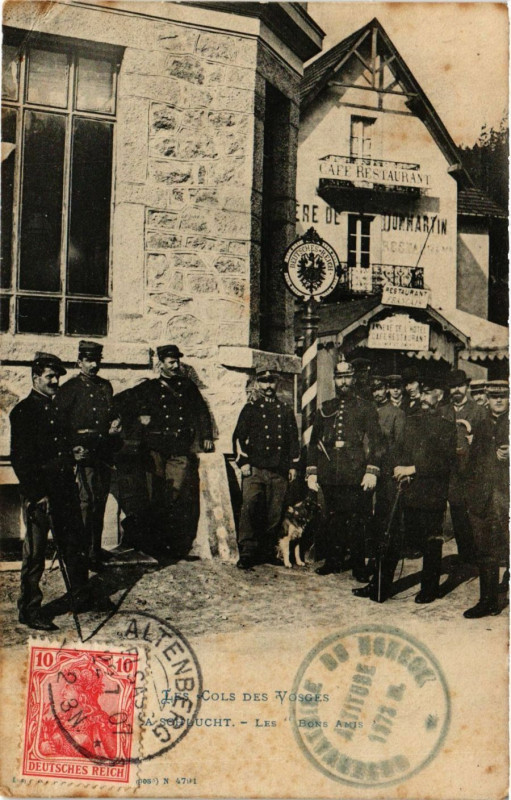 Carte postale ancienne Militaire - Schlucht - Les Bons Amis