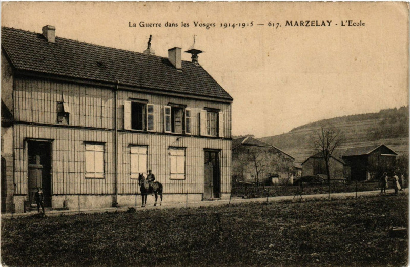 Carte postale ancienne Militaire - Marzelay - L'Ecole