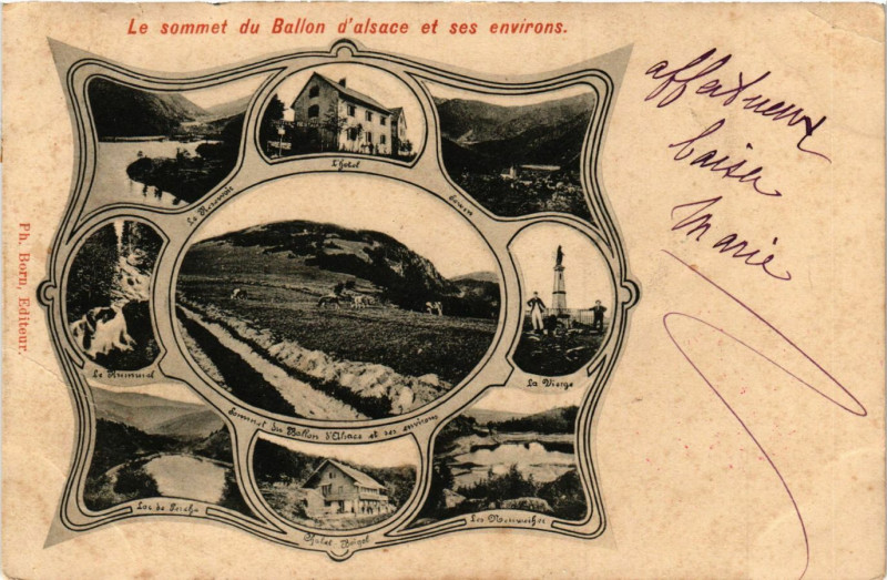 Carte postale ancienne Militaire - Le Sommet du Ballon d'Alsace