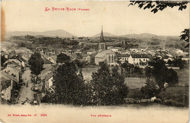 Carte postale ancienne Militaire - Le Petite-Raon - Vue générale