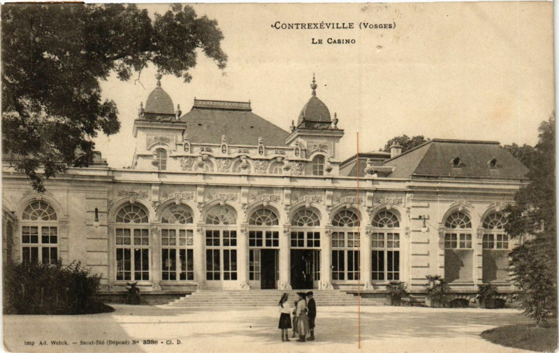 Carte postale ancienne Militaire - Contrexeville - Le Casino à Contrexéville