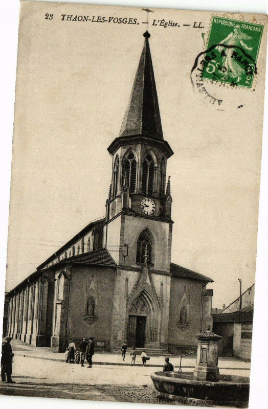 Carte postale ancienne Thaon-les-Vosges-L'Eglise