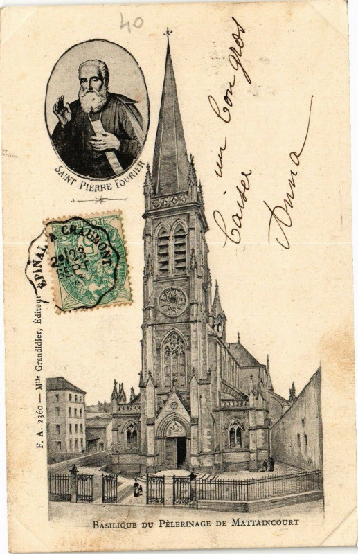 Carte postale ancienne Saint-Pierre Fourier-Basilique du Pélerinage de Mattaincourt à Mattaincourt