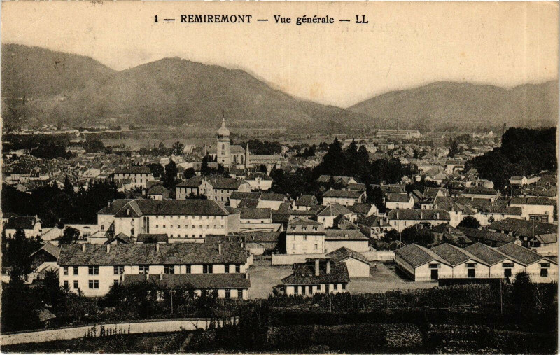 Carte postale ancienne Remiremont - Vue générale à Remiremont