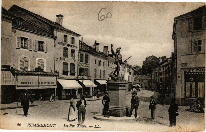Carte postale ancienne Remiremont - La Rue Xavée à Remiremont