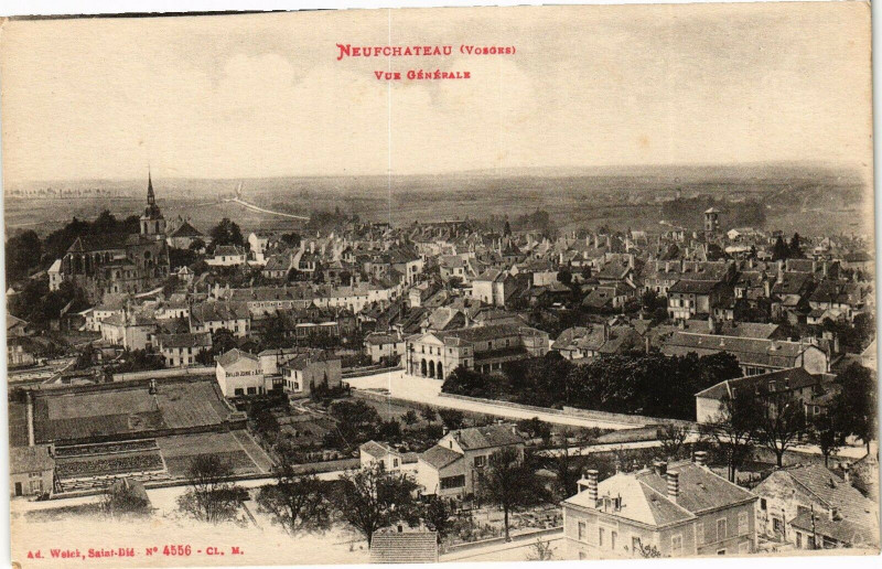 Carte postale ancienne Neufchateau - Vue générale à Neufchâteau