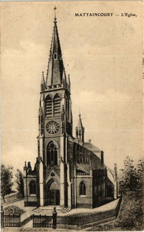 Carte postale ancienne Mattaincourt-L'Eglise à Mattaincourt