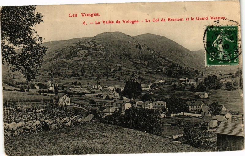 Carte postale ancienne Les Vosges-La Vallée de Vologne-Le col de Bramont