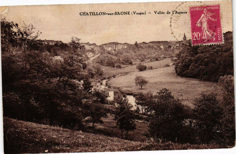 Carte postale ancienne Chatillon-sur-Saone-Vallée de l'Apance