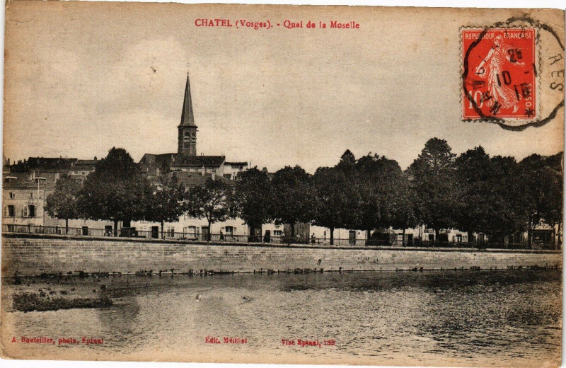 Carte postale ancienne Chatel-Quai de la Moselle
