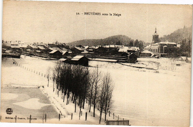 Carte postale ancienne Bruyeres sous la Neige à Bruyères