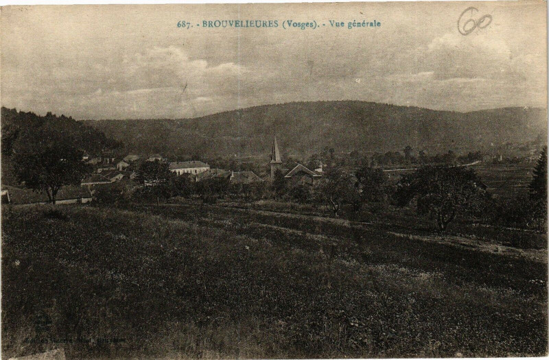Carte postale ancienne Brouvelieures - Vue générale à Brouvelieures