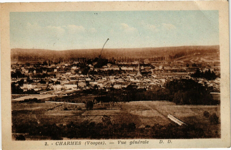 Carte postale ancienne Charmes - Vue générale à Charmes