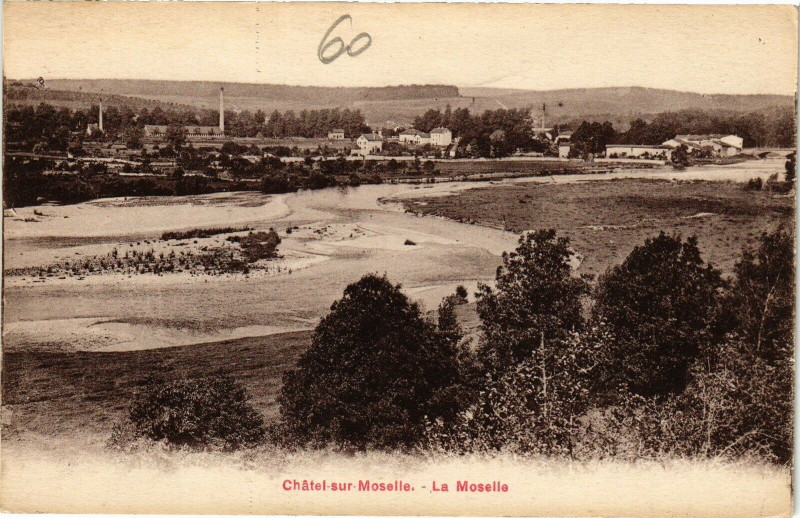 Carte postale ancienne Chatel-sur-Moselle - La Moselle à Châtel-sur-Moselle