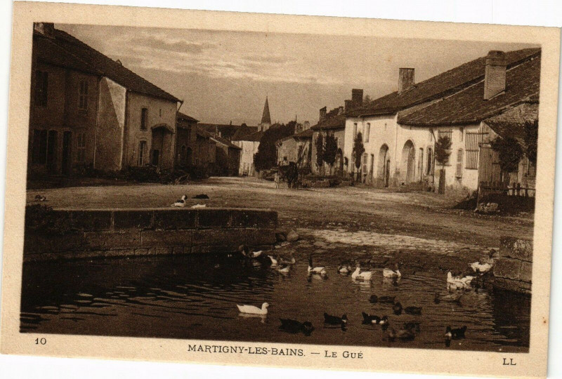 Carte postale ancienne Martigny-les-Bains - Le Gué à Martigny-les-Bains
