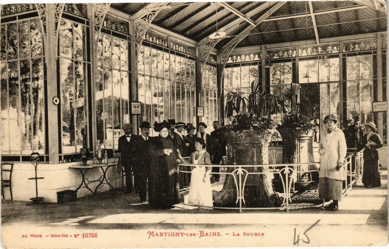 Carte postale ancienne Martigny-les-Bains - La Source à Martigny-les-Bains