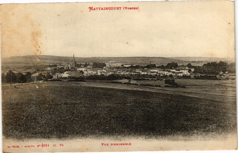 Carte postale ancienne Mattaincourt - Vue d'Ensemble à Mattaincourt