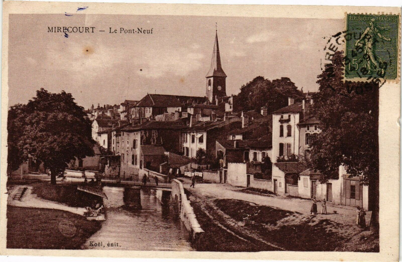 Carte postale ancienne Mirecourt - Le Pont-Neuf à Mirecourt