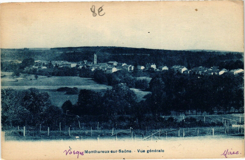 Carte postale ancienne Monthureux-sur-Saone - Vue générale à Monthureux-sur-Saône
