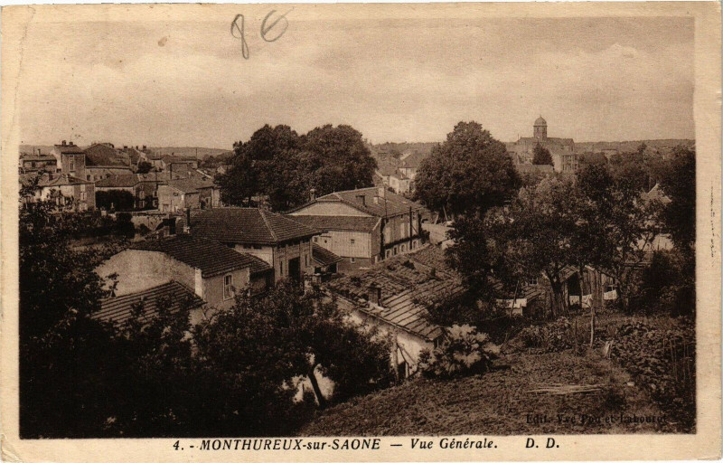 Carte postale ancienne Monthureux-sur-Saone - Vue Générale à Monthureux-sur-Saône
